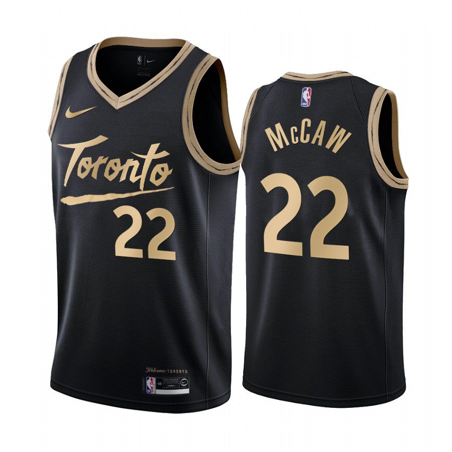 Men Toronto Raptors #22 patrick mccaw black city edition 2020 nba jersey->toronto raptors->NBA Jersey